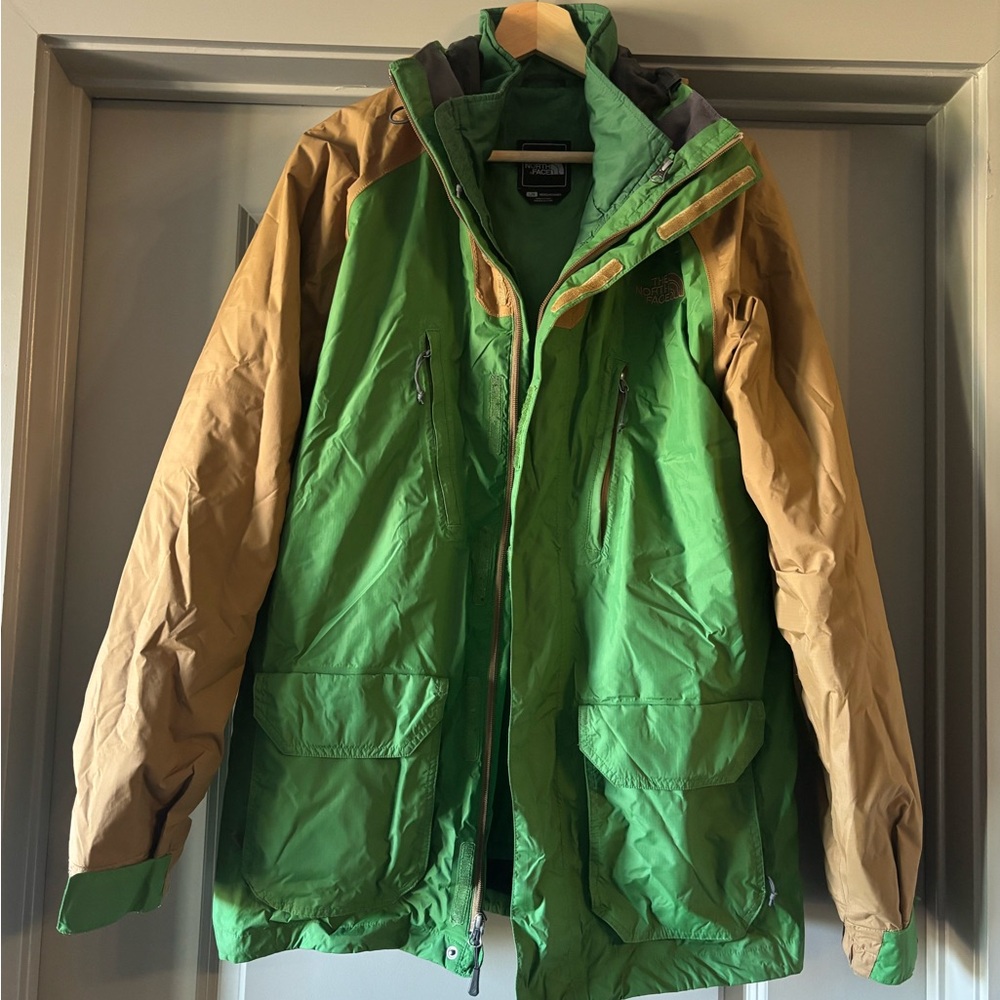 The North Face Green and Tan Performance Jacket